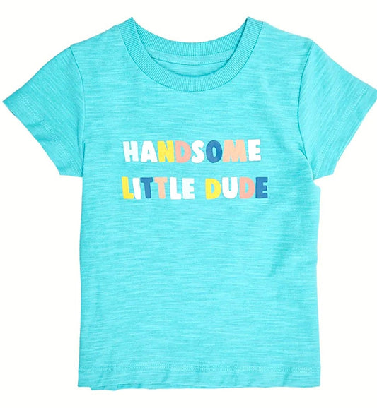 Boys Blue Handsome Little Dude T-Shirt