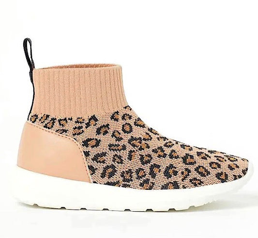 Leopard Print Hightop Sneakers