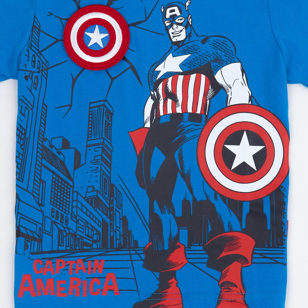Capt America Boys T-shirt With Band