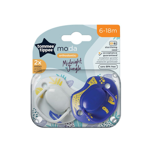 Tommee Tippee Midnight Jungle Soothers, 6-18M