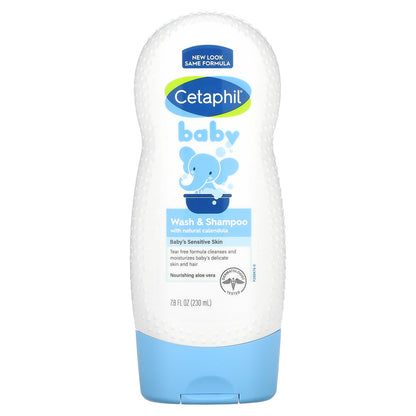 Cetaphil Baby Wash & Shampoo with Natural Calendula, 7.8 fl oz (230 ml)