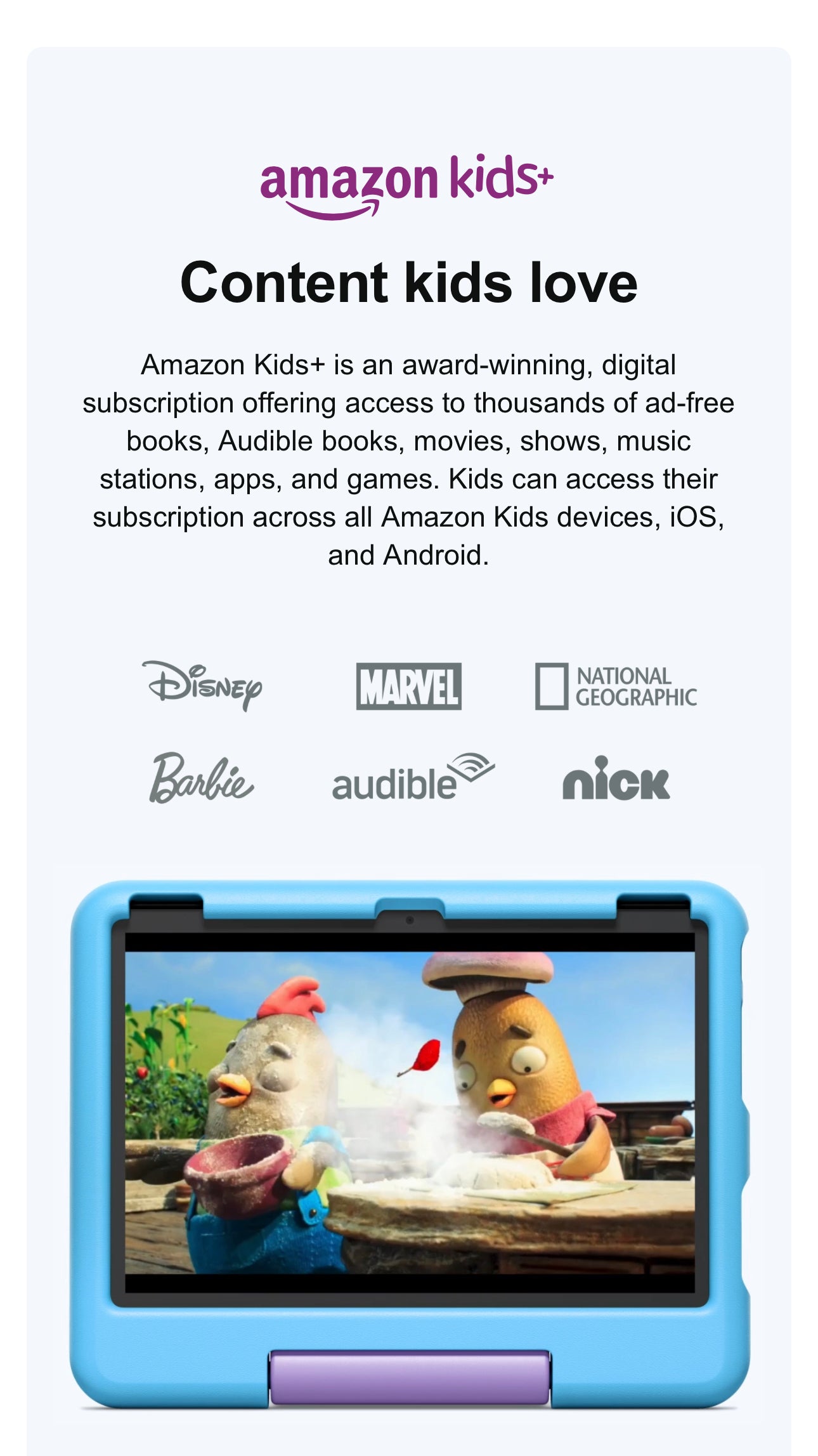 Amazon Fire 10 Kids tablet- Blue