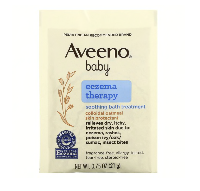 Aveeno Baby Eczema Therapy Soothing Bath Treatment, Oatmeal, 5 ct