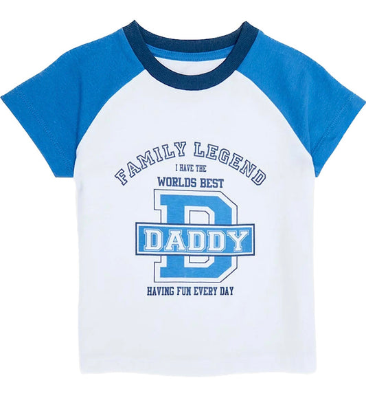 Boys Daddy Slogan Raglan T-Shirt
