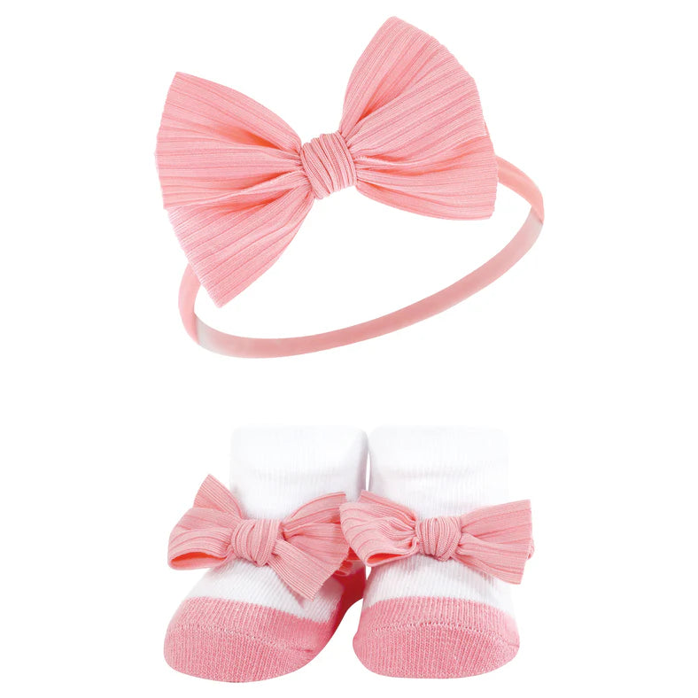3 Pack Booties With 3 Headbands - (0-9Months)
