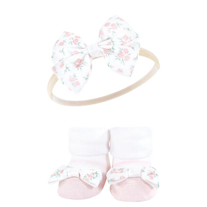 3 Pack Booties With 3 Headbands - (0-9Months)