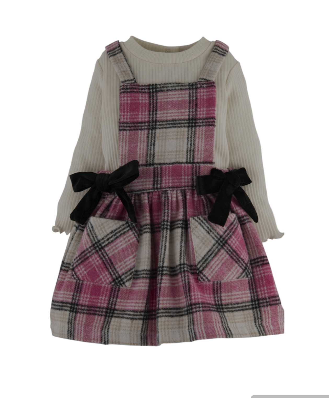 MambPlaid Baby Dress - 2PC