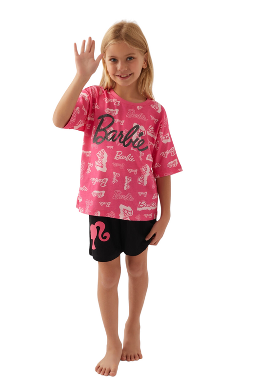 Barbie Light Fuchsia Girls' Shorts Set