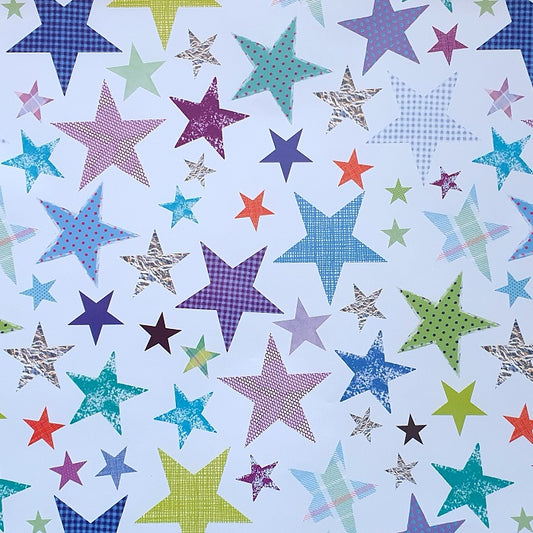 Blue Stars Gift Wrapping Paper