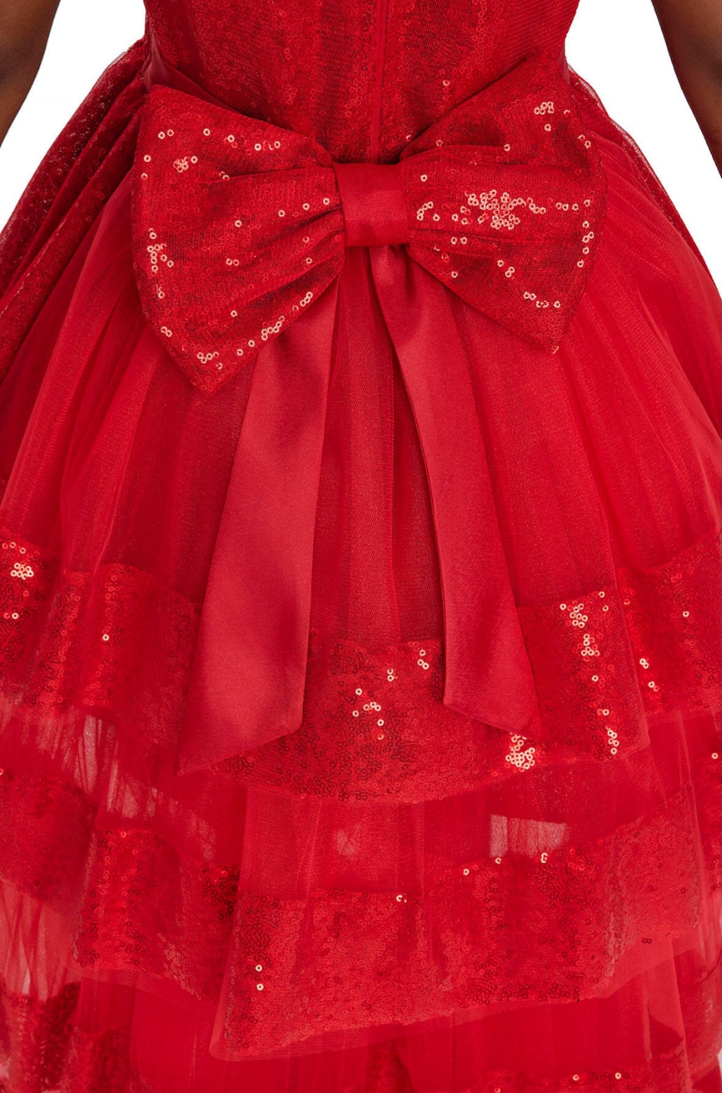 Red Heart Neckline Girl Child Dress