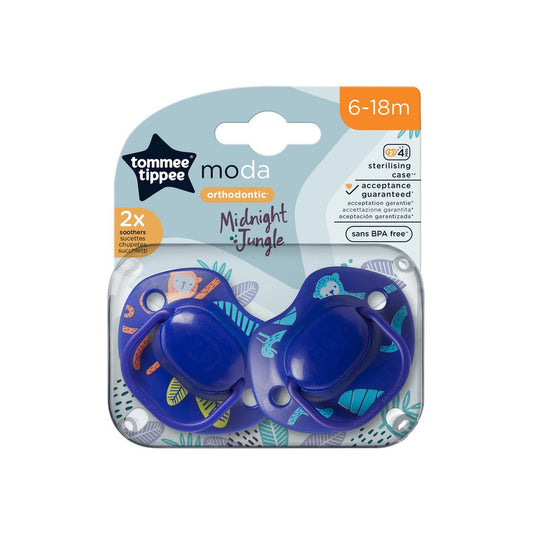 Tommee Tippee Midnight Jungle Soothers, 6-18M