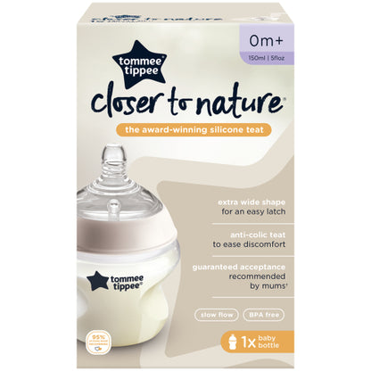 Tommee Tippee Closer to Nature Clear Baby Bottle - 150ML