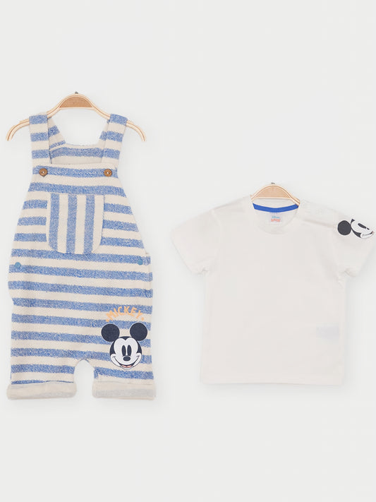 Mickey Mouse Striped Dungaree