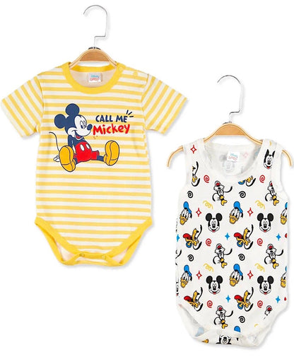 Disney Baby Mickey Mouse Bodysuits 2-Pack
