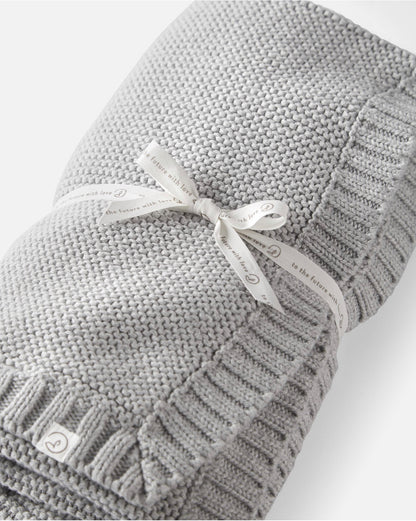 Knitted blanket - Grey