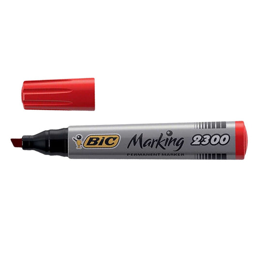 BIC "Marking 2300" Red Permanent Marker Pen.