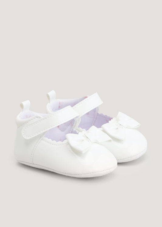 White Soft Sole Baby Shoe
