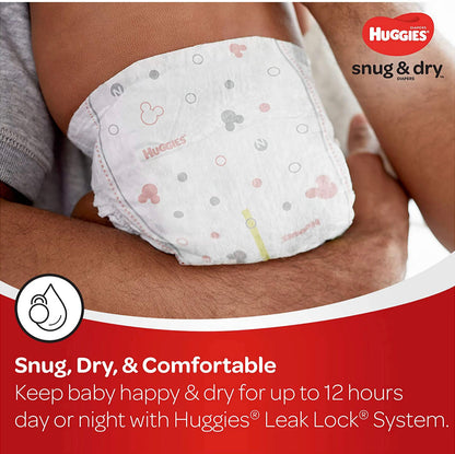 Huggies snug & dry, Size 2 ,180 counts