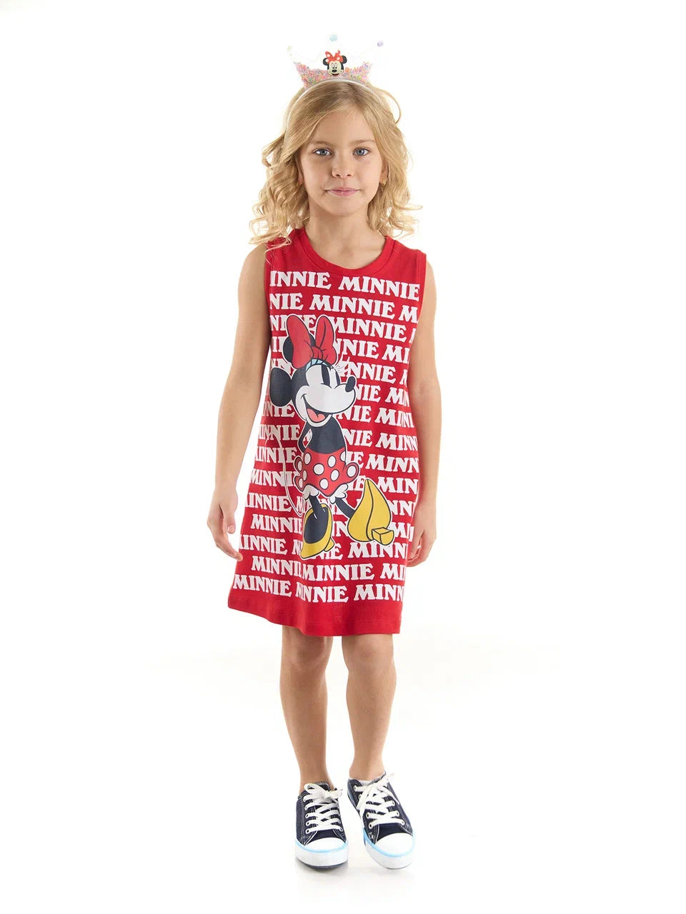 Minnie Mouse Sleeveless Dress- Red