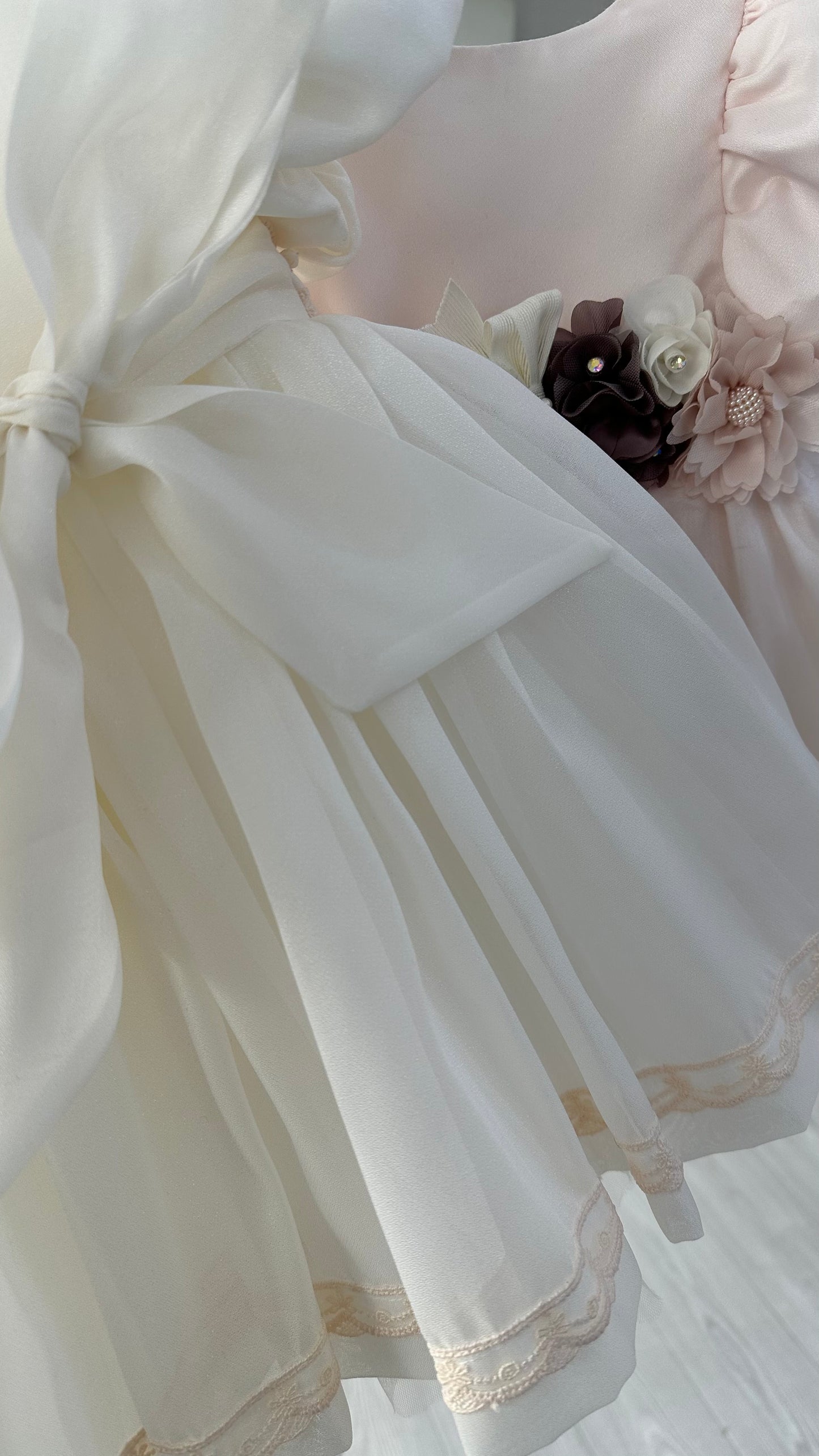 Zily Princess Dress- White & Pink