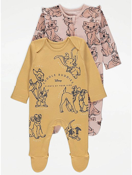 Disney Cuddle Buddies Sleepsuits- 2Packs
