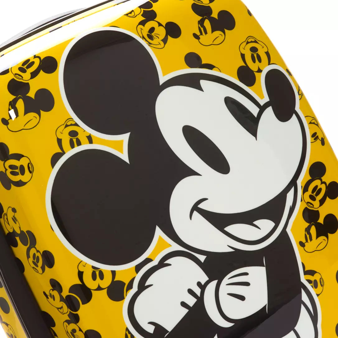 Disney Store Mickey Mouse Yellow Rolling Luggage