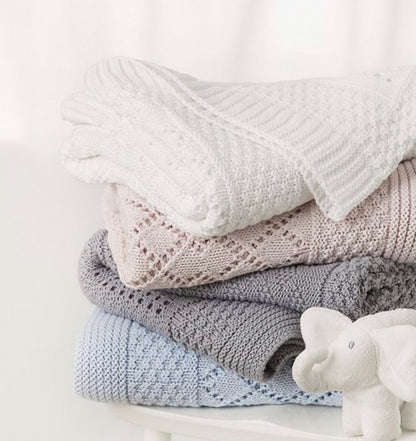 Knitted Blanket - Cream