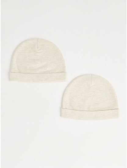 Beige Neutral 2 Pack Baby Hat