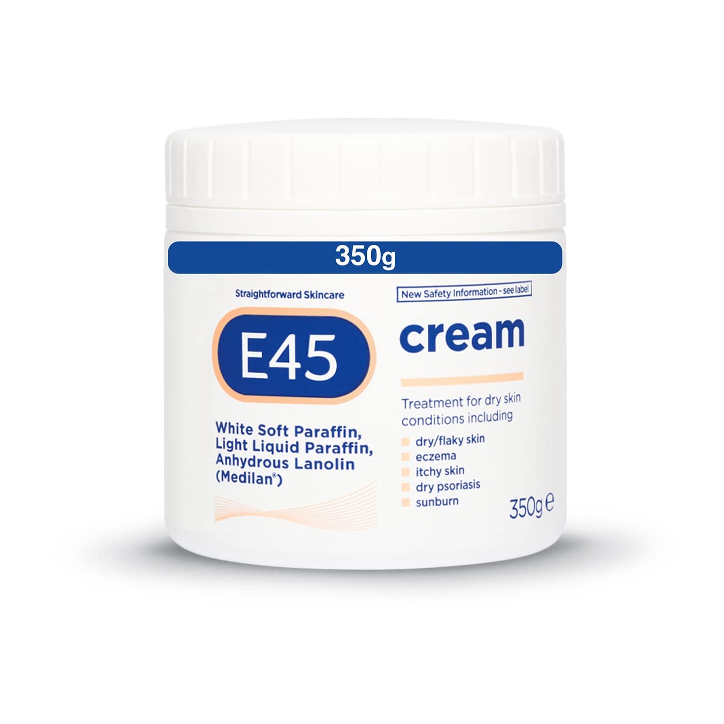 E45 Dermatological Cream Treatment for Dry Skin Conditions (350g)
