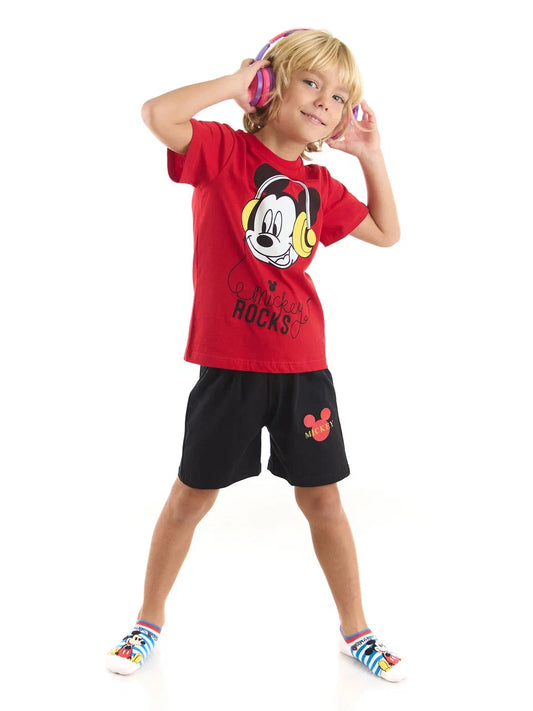 Mickey Rocks Boys T-Shirt & Short