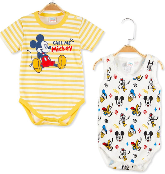Disney Baby Mickey Mouse Bodysuits 2-Pack
