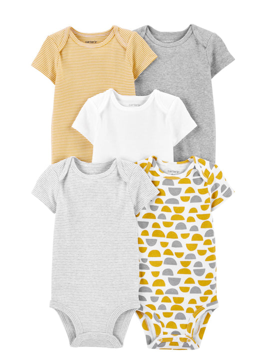 Baby pack of 5 Bodysuits- Stripe