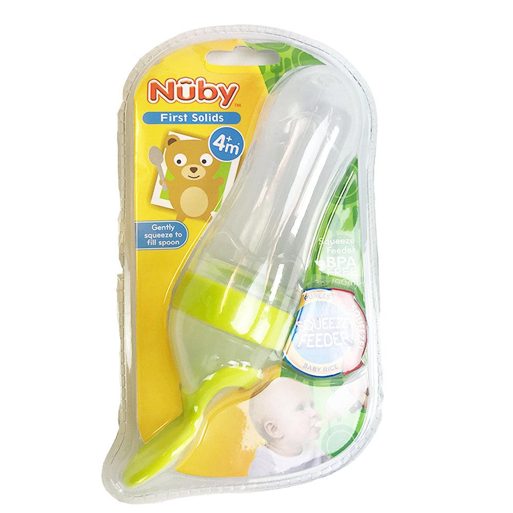 Nuby Natural Touch Silicone Travel Infant  Feeder, 3 Ounce.