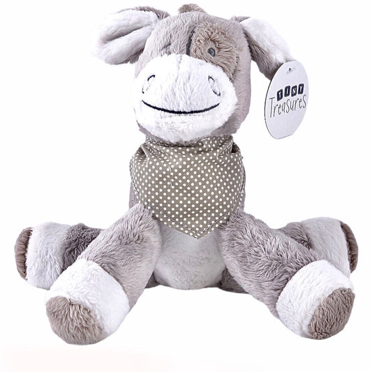 Grey & White Donkey With Neckerchief