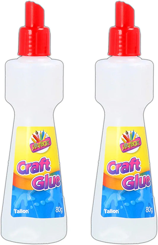 2X Craft Glue Squeezy Bottles 80ml