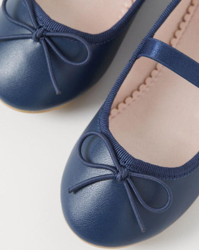 H&M Faux Leather Flats - Navy