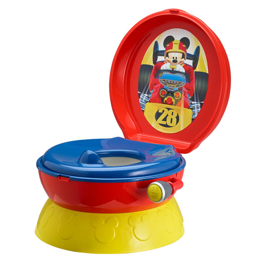 Disney Mickey Mouse Racer 3-in-1 Potty Training Toilet, Toddler Toilet Training Set & Step Stool