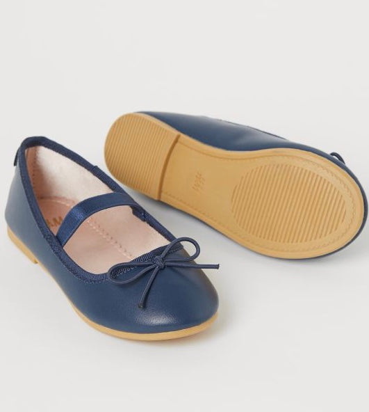 H&M Faux Leather Flats - Navy