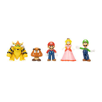 Super Mario Deluxe Bowser Airship Playset with 5 Figures