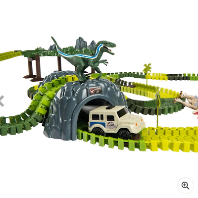 Jurassic World Dinosaur Track Set and 3 dinosaur Figures